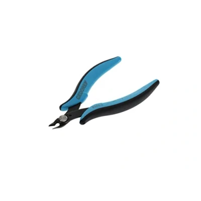 Image of GEDORE Miniature Electronic Side Cutters for 0.8mm Copper Wire, Steel, Black/Blue