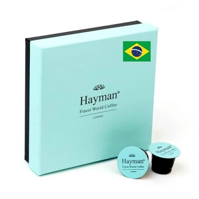 Image of Hayman Coffee, Cup of Excellence Award Winner Brazilian Coffee Pods for Nespresso Machine, 20 Espresso Capsules, Medium Roast