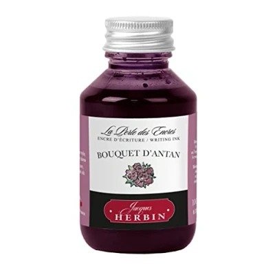 Image of Jacques Herbin 17064T Flacon d&#039;encre à écrire 100ml Stylo Plumes, stylos Roller Bouquet d&#039;Antan