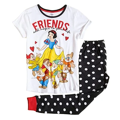 Image of Ladies/Girls Official Character Snow White Pyjama Set/Pyjamas Size 8/10