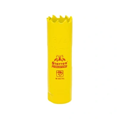 Image of Starrett Deep Cut Hole Saw DCH0034 Heavy Duty Bi Metal with Extra Cobalt HSS Teeth For Metals Wood Cast Iron Fibreglass Plastic Materials 19mm