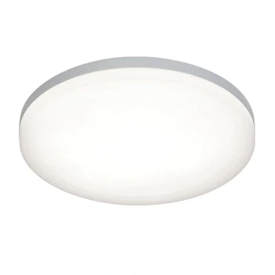 Image of Noble Integrated LED 1 Light Bathroom Flush Opal, Silver IP44