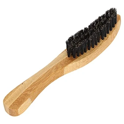 Image of Beard Brush, Wooden Comb, Boar Bristle Brush with Handle, Grooming Mustache Hair for Men, Dual Action Wood and Travel Bag Great