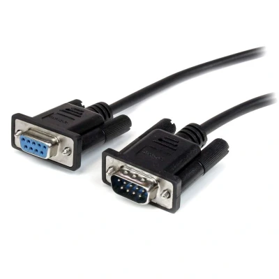 Image of StarTech.com 3m Black Straight Through DB9 RS232 Serial Cable Extension Male to Female (MXT1003MBK)