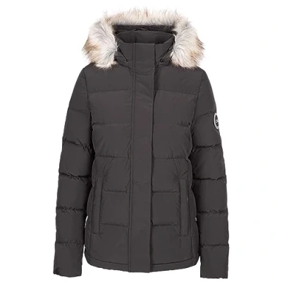Image of DLX Womens Down Jacket Lightweight Padded Coat with Zip Off Hood Composed
