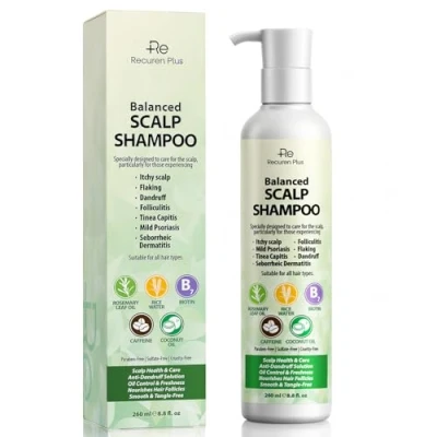 Image of Folliculitis Scalp Psoriasis Treatment Shampoo: Seborrheic Dermatitis, Dandruff &amp; Itchy Relief with Salicylic Acid, Piroctone Olamine, Rosemary Coconut Oil