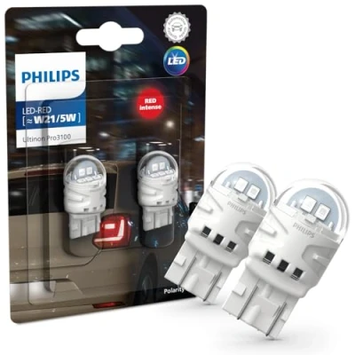 Image of PHILIPS Ultinon Pro3100 LED car signalling bulb (W21/5W red)
