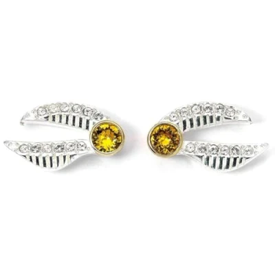 Image of Harry Potter Golden Snitch Stud Earrings with Crystal Elements