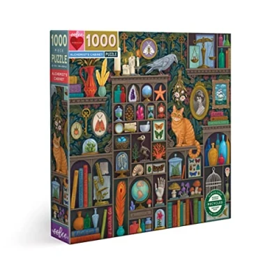 Image of eeBoo piece and Love Alchemist&#039;s Cabinet 1000 square adult Jigsaw Puzzle