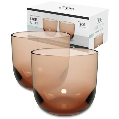 Image of Villeroy &amp; Boch Like Clay Water glass, Set 2pcs
