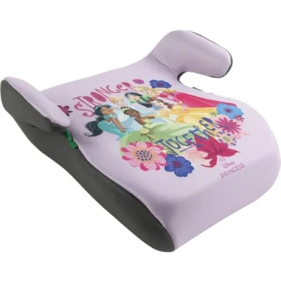 Image of Disney Princesses i Size Car Booster Seat ECE R129/03 Baby Safety Height 126 to 150 cm with Princess Graphics Pink Background