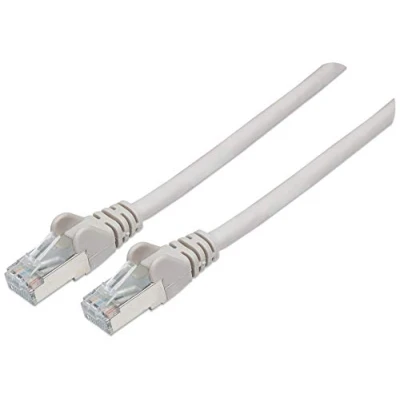 Image of Intellinet Network Patch Cable, Cat6, 3m, Grey, Copper, S/FTP, LSOH / LSZH, PVC, RJ45, Gold Plated Contacts, Snagless, Booted, Polybag