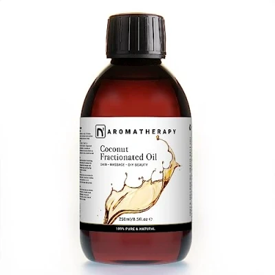 Image of n2 Aromatherapy Fractionated Coconut Oil 225 millilitre for Massage, Skin, Face, Body, Hair Skin Care, Carrier Oil, DIY Beauty and