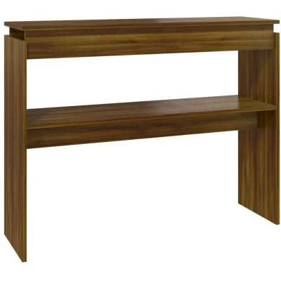 Image of vidaXL Console Table Brown Oak 102x30x80 cm Engineered Wood