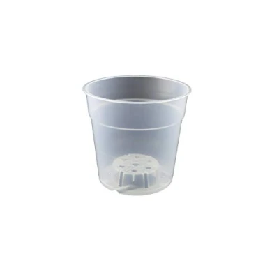 Image of Clear Plastic Orchid POTS, 12CM Diameter TEKU Pot POTS for Orchids REPOTTING (5 POTS)