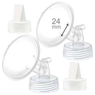 Image of Maymom Compatible 24mm Flange &amp; Duckbill Valve for Spectra S1 S2 Breastpump Not Original Accessories Pump Parts Replace Duckbill,
