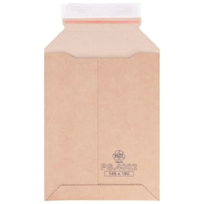 Image of 500 Corrugated Cardboard Mailing Envelopes 145 x 190 mm for A6 Bags Self Adhesive