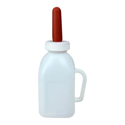 Image of Calf Nursing Bottle Feeding Goat with Soft Nipple, Milk Bottle, Lamb Feeder Bottles