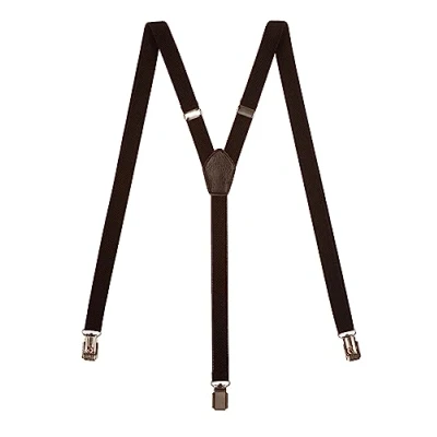 Image of Skinny Style fully adjustable Y Shape Clip on Braces/Suspenders, 2cm Dark Brown