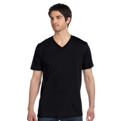 Image of Canvas Delancey Short Sleeve V neck T shirt 3005 (Black / XL)
