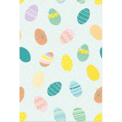 Image of Quickdraw Easter Table Cloth Rectangular Paper Cover Eggs &amp; Chicks Design Party Decoration 160cm x 109cm