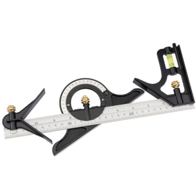 Image of Draper Combination Square with Centre Head and Protractor, 300mm