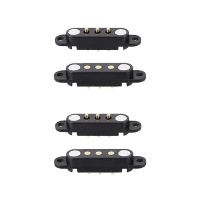 Image of 2 Pair Magnetic Pogo Pin Connector with Location Hole, 2/3/4/5/7/8P 2A Pogopin Male Female 2.54 MM DC Power Socket Charge Probe (3P)