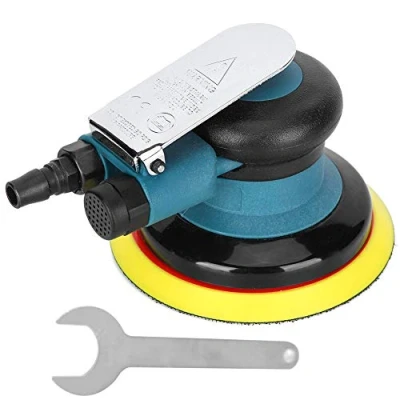 Image of Random Orbital Sander, Handheld 5&quot; Air Sander Grinder Polisher Pneumatic Polishing Tool Round