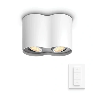 Image of Philips Hue Pillar White Ambiance Double Spotlight Smart Led Bulbs [Gu10] with Bluetooth Works Alexa, Google Assistant and Apple Homekit