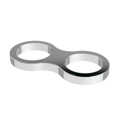 Image of Nuie CIR91 ǀ Modern Bathroom Shower Accessories Universal Hose Retainer for Slide Rail Kits, 10mm x 80mm, Silver