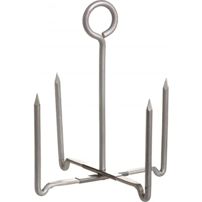 Image of KitchenCraft Baked Potato Stand, Aluminium, 12 x 14.5 cm, Silver