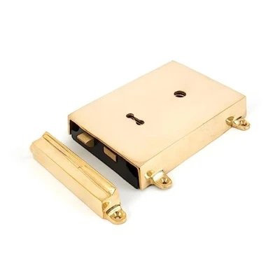 Image of From The Anvil Polished Brass Rim Lock &amp; Cover