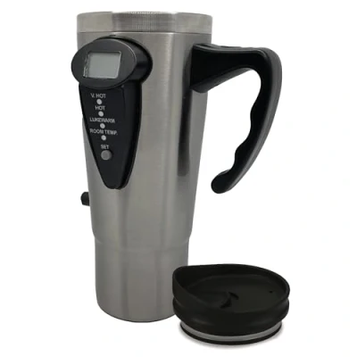 Image of InGenious Heated Travel Mug Four Level Heat Settings and 12V Car Lighter Adaptor