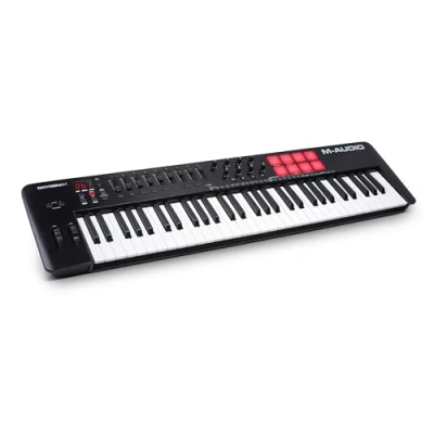 Image of M Audio Oxygen 61 V Key USB MIDI Keyboard Controller With Beat Pads, Smart Chord &amp; Scale Modes, Arpeggiator and Software Suite Included