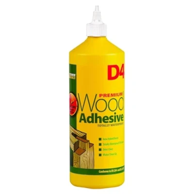 Image of Everbuild D4 Premium Wood Adhesive Industrial Grade Ahesive, Based on Hybrid Resin Technology Suitable for General Working White 1 Litre