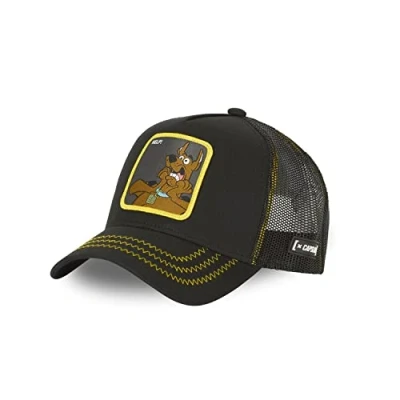 Image of Capslab Scooby Doo Black Yellow Trucker Cap One Size