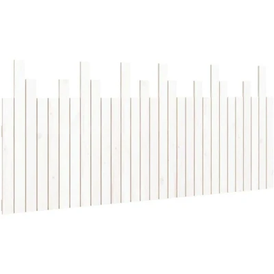 Image of vidaXL Wall Headboard White 185x3x80 cm Solid Wood Pine