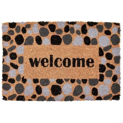 Image of ASAB Welcome Door Mat Outdoor Indoor Shoe Boot Dirt Wipe Cleaner Coir Mats Absorbent Back Matting Patio Garden Your Feet Clean Protection (Welcome Spots)