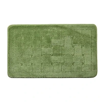 Image of Emma Barclay Orkney Crosshatch Bath Mat (45x75cm) (Sage Green)