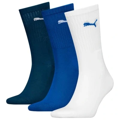 Image of PUMA 7312 Crew Sock, Blue Combo, 43 46 (Pack of 3)