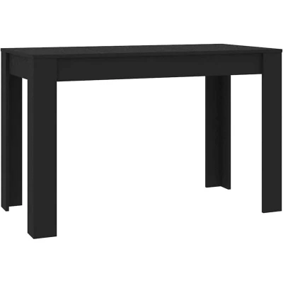 Image of vidaXL Dining Table Black 120x60x76 cm Engineered Wood