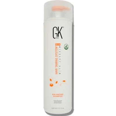 Image of GK Hair Global Keratin Balancing Shampoo (1000ml/33.8 Fl Oz) for Oily &amp; Color Treated Deep Cleansing, Restores pH Levels Ideal Over Processed and Environmentally Stressed