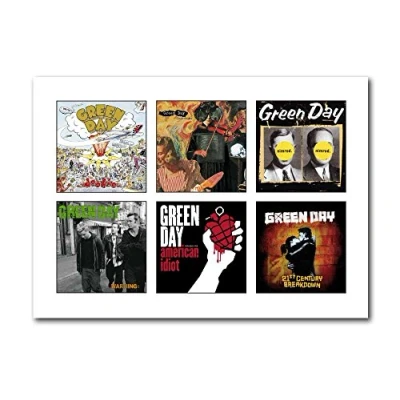 Image of Libretto Designs GREEN DAY Albums unframed A4 Art Print Mini Poster