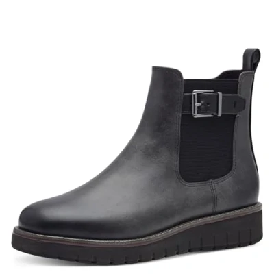 Image of MARCO TOZZI Women&#039; Chelsea 2 26478 43 Boot, Dk Grey Comb, 5 UK