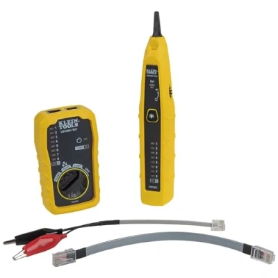 Image of Tone Generator and Probe Kit, Wire Tracer Tester with Includes Alligator Clips RJ11 / RJ12 RJ45 Plug, Klein Tools VDV500 705