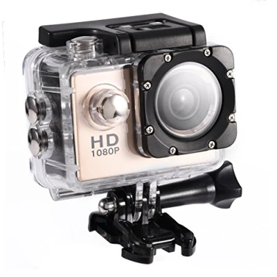 Image of Topiky Action Camera 4K Waterproof 30m Outdoor Sports Video DV 1080P Full HD LCD Mini Camcorder with 900mAh Rechargeable Batteries and Mounting Accessories Kits(Gold)