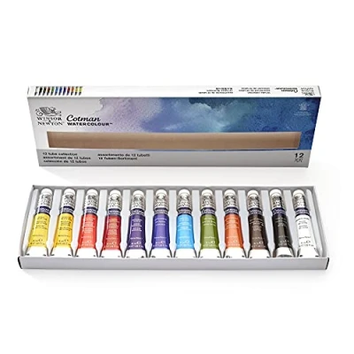Image of Winsor &amp; Newton, Cotman Watercolour &#039;12 Tube Collection&#039; , 12 x 8ml Tubes
