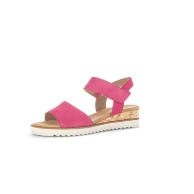 Image of Gabor Comfort Wedge sandals, Women&#039;s, Size: 4.5, Fuchsia Suede
