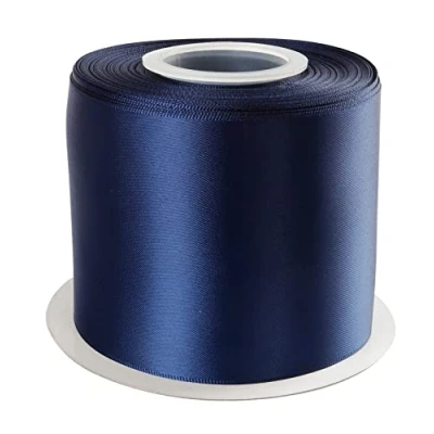 Image of AVANAVA 75mm Wide Ribbon Double Face Satin 22 Meters (370 Navy)