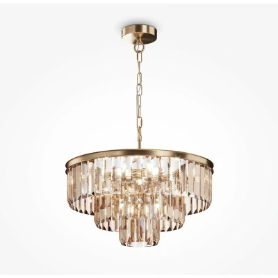 Image of Maytoni Revero Classic 7 Light Pendant Ceiling Gold E14